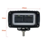 Світлодіодна балка протитуманна фара 8D 102*55мм, денний ходовий вогонь з ангелами Білий - Зображення 4