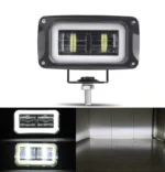 Світлодіодна балка протитуманна фара 8D 102*55мм, денний ходовий вогонь з ангелами Білий - Зображення 2