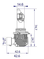 Автомобільні світлодіодні лампи з цоколем HB3 9005 Fighter 2 CREE 12800Lm 40W Преміум - Зображення 4