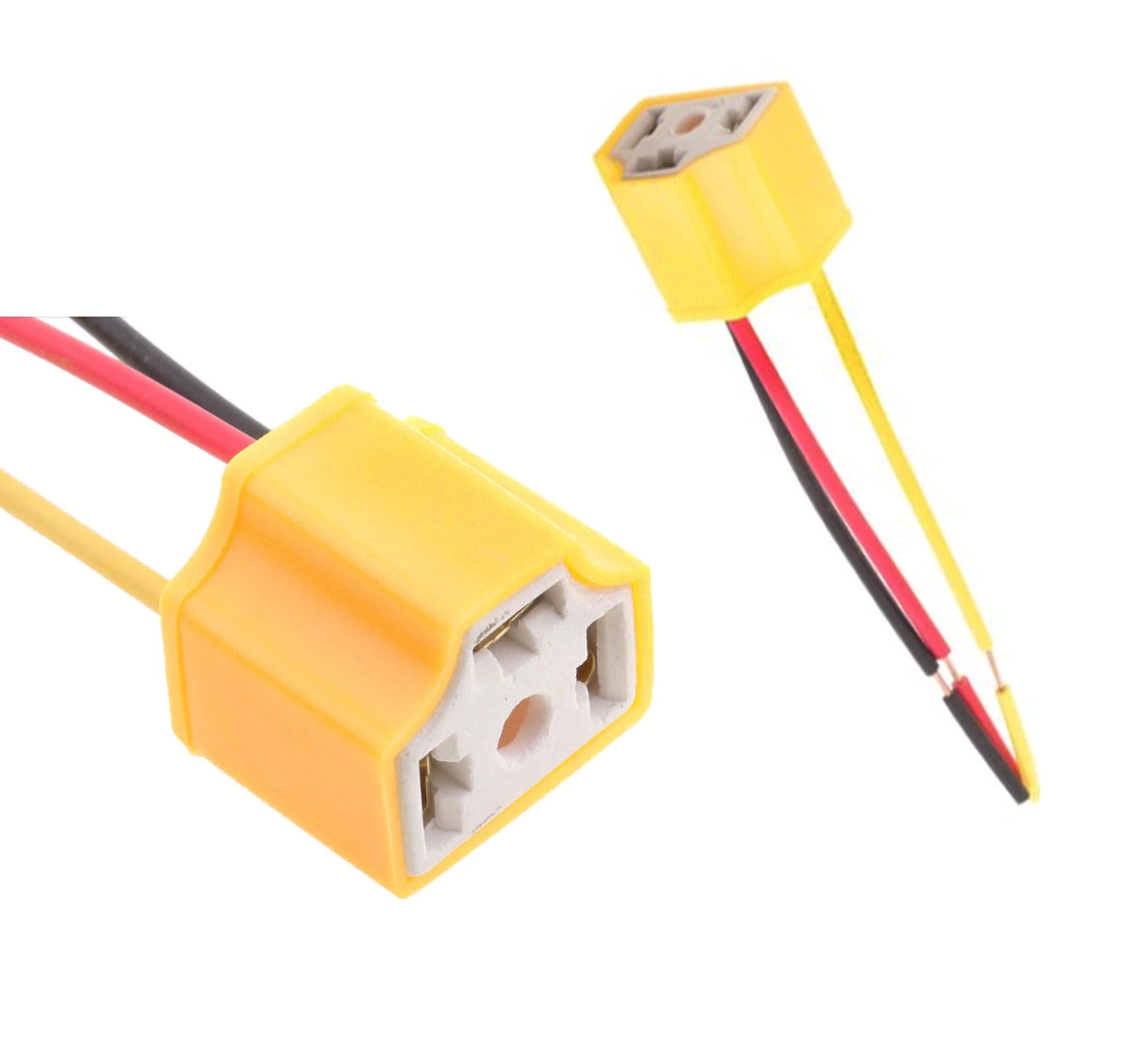 3836078556_patron-rozyem-fari Патрон роз'єм фари H4 керамічний прямий цоколь H4 - Зображення 1