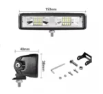 Светодиодная балка (фара) ближний свет 20 LED K1920S 15,8*4.3 см - Зображення 2