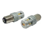 Світлодіодна лампа з цоколем 1157 BA15d P21/5W 12SMD 3030 12V Біла Жовта