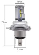Світлодіодна лампа двоколірна LED Motorcycle цоколь H4 S2 1860 Chip для мотора мопеда скутера Білий - Зображення 3