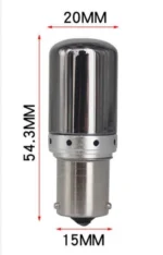 Автомобільна лампа з цоколем 1156 Bau15S 144SMD 3014 canbus 12V Chrome Amber Жовтий зі зсувом - Зображення 2