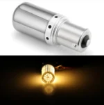 Автомобільна лампа з цоколем 1156 Bau15S 144SMD 3014 canbus 12V Chrome Amber Жовтий зі зсувом - Зображення 3