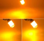 Автомобільна лампа з цоколем 1156 Bau15S 144SMD 3014 canbus 12V Chrome Amber Жовтий зі зсувом - Зображення 4