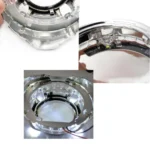 Маска для біксенонових Bi Led лінз 3" Panamera Led Style з блоками CREE ДХО габарит поворот Білий Жовтий 1 шт - Зображення 3