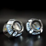 Маска для біксенонових Bi Led лінз 3" Panamera Led Style з блоками CREE ДХО габарит поворот Білий Жовтий 1 шт - Зображення 8