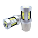 Світлодіодна лампа із цоколем 1156 BA15s P21W 30SMD 4014 10-30V Біла з драйвером - Зображення 2