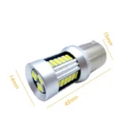 Світлодіодна лампа із цоколем 1156 BA15s P21W 30SMD 4014 10-30V Біла з драйвером - Зображення 3