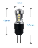 Світлодіодна лампа з цоколем HP24W 18smd 3030 980Lm 10-30V Біла з обманкою - Зображення 2