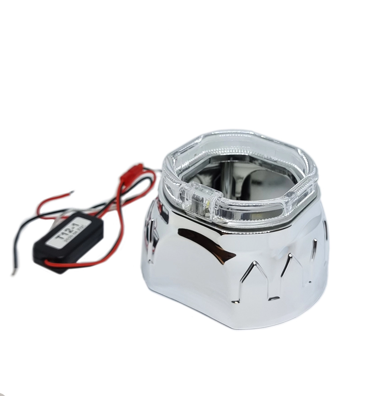 3859822971_maska-dlya-linz Маска для лінз 2.5 дюйма з ангельськими очками квадратні Хром Корона - Зображення 1