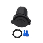 Автомобільний зарядний пристрій 2 порти USB ПРЕМІУМ врізна розетка, зелене підсвічування - Зображення 3