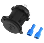 Автомобільний зарядний пристрій 2 порти USB ПРЕМІУМ врізна розетка, зелене підсвічування - Зображення 5