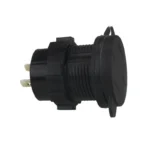 Автомобільний зарядний пристрій один порт USB 12-24V врізна розетка, Вольтметр + амперметр сине підсвічування - Зображення 5