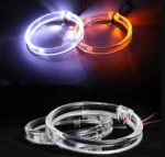 Світлодіодні ангельські очі Led кільця для маски 2,5 дюйма 80 мм 10-30V з розсіювачем Білий Жовтий - Зображення 6