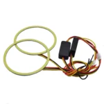 Світлодіодні ангельські очі Led кільця для маски 2,5 дюйма 80 мм 12-24V Білий Жовтий - Зображення 2