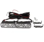 Денні двоколірні ходові вогні універсальні світлодіодні фари дхо DRL 3 Led Білий Жовтий - Зображення 5