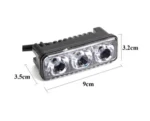 Денні двоколірні ходові вогні універсальні світлодіодні фари дхо DRL 3 Led Білий Жовтий - Зображення 6