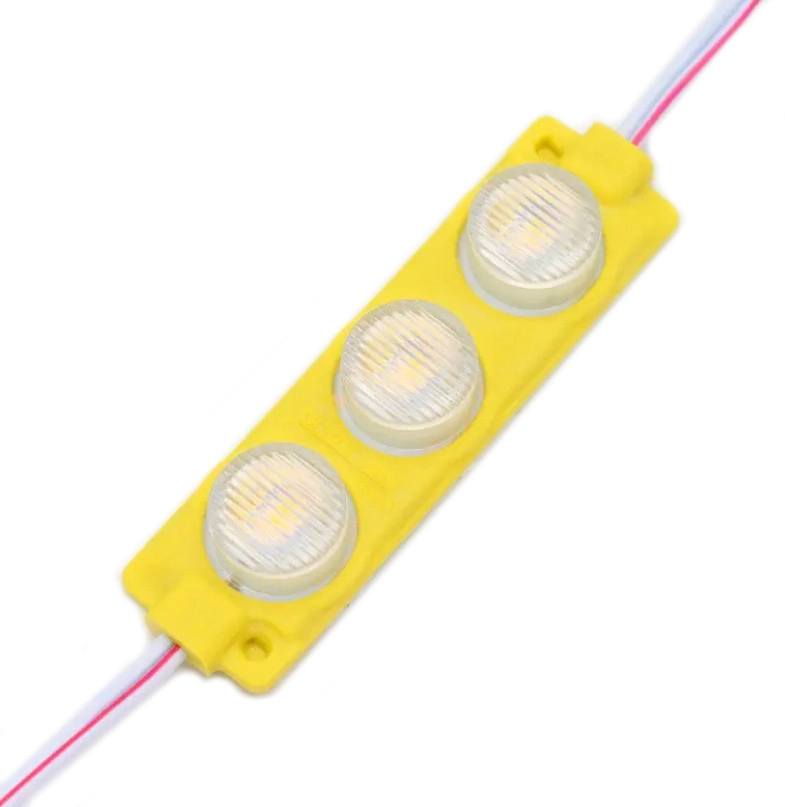 3884441925_svitlodiodnij-modul-12v Світлодіодний модуль 12V 3SMD 3030 Жовтий з розсіювачем - Зображення 1