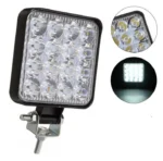 Світлодіодна балка (додаткова фара) 16LED 85 * 85мм квадрат 48W 12-24V Біла з режимом СТРОБОСКОП