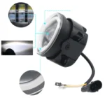 Світлодіодна балка протитуманна фара Led 3 лінзи кругла з ангельськими очима, поворотом і габаритом 90мм - Зображення 5