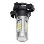 Світлодіодний лампа з цоколем PY24W 21SMD 2835 12V Біла з драйвером - Зображення 3