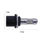 Світлодіодна лампа з цоколем H27 (881) 10SMD 2323 12V Біла - Зображення 3