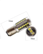 Світлодіодна лампа з цоколем 1157 BAY15d P21/5W 33SMD 2835 12V Білий - Зображення 2