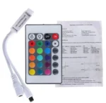 Контролер для RGB стрічки ОЕМ 6А IR інфрачервоний 24 кнопки  DC 12-24V міні - Зображення 4