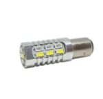 Світлодіодна лампа з цоколем 1156 BAU15s PY21W 22SMD 5730 12V Білий Жовтий з обманкою, цоколь зі зміщенням - Зображення 3