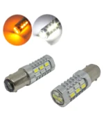 Двоколірна світлодіодна лампа з цоколем BAY15d P21W/5 22SMD 5730 12V Білий Жовтий з обманкою
