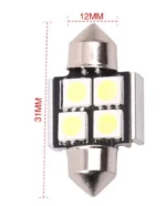 Світлодіодна лампа C5W Festoon 4SMD 5050 12V 31мм Білий - Зображення 3