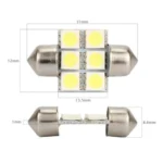 Світлодіодна лампа C5W Festoon 6SMD 5050 12V 31мм Білий - Зображення 3