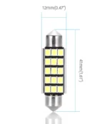 Світлодіодна лампа C5W Festoon 15SMD 2835 12V 41мм - Зображення 2