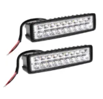 Світлодіодна двокольорова балка додаткова фара 54W 18LED 15см Білий Жовтий - Зображення 2