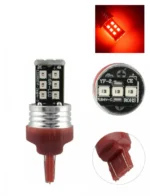 Світлодіодна лампа 7443 T20 W21/5W W3x16q 15SMD 2835 9-24V драйвер обманка Червона
