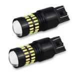 Світлодіодна лампа 7443 T20 W21/5W W3x16q 48SMD 4014 12V 980Lm з лінзою та драйвером Біла - Зображення 2