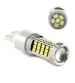 Світлодіодна лампа 7443 T20 W21/5W W3x16q 66SMD 3528 12V з лінзою Біла
