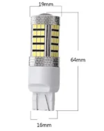 Світлодіодна лампа 7443 T20 W21/5W W3x16q 66SMD 3528 12V з лінзою Біла - Зображення 2