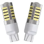 Світлодіодна лампа 7443 T20 W21/5W W3x16q 66SMD 3528 12V з лінзою Біла - Зображення 3