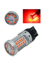 Світлодіодна лампа 7443 T20 W21/5W W3x16q 48SMD 3030 12V з обманкою Червона
