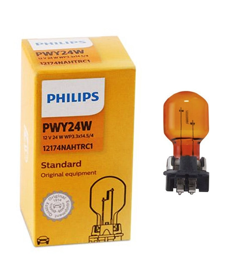 3901927808_galogennaya-avtolampa-philips Галогенная автолампа Philips PWY24W WP3,3x14,5/3 12V 24W 12174NAHTRC1 Standard - Зображення 1