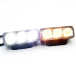Денні двоколірні ходові вогні універсальні світлодіодні фари дхо DRL 3 Led Білий Жовтий - Зображення 7
