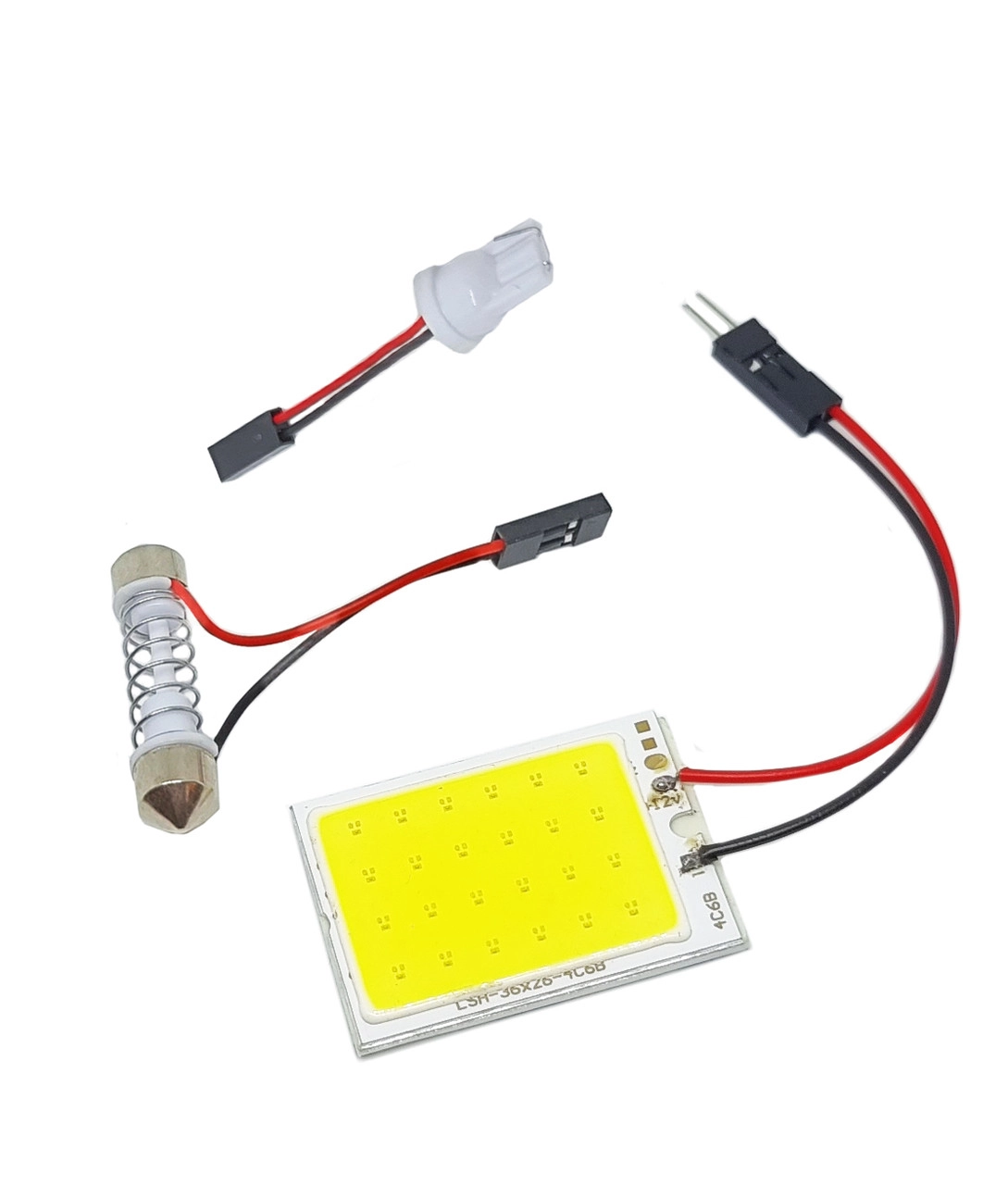 3903409095_svitlodiodnij-modul-panel Світлодіодний модуль (панель) COB білий з перехідниками 24LED - Зображення 1