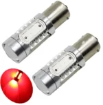 Світлодіодна лампа з цоколем 1156 BA15s P21W з лінзою 7,5W Червона