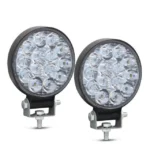 Світлодіодна балка (додаткова фара) 14LED 42W 86мм Коло 12-24V Біла