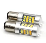 Світлодіодна лампа з цоколем 1156 BAU15s PY21W 42SMD 2835 12V Жовтий, цоколь зі зміщенням - Зображення 3