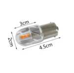 Світлодіодна лампа з цоколем 1156 BA15s P21W 6 SMD 3030 12V Жовта - Зображення 2