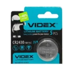 Батарейка літієва Videx CR2430 3V 5011LC